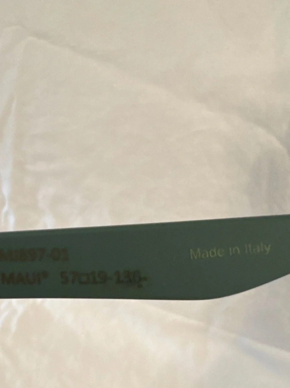 Maui Jim Black Frame Sunglasses with Green-Blue Mirrored Lenses